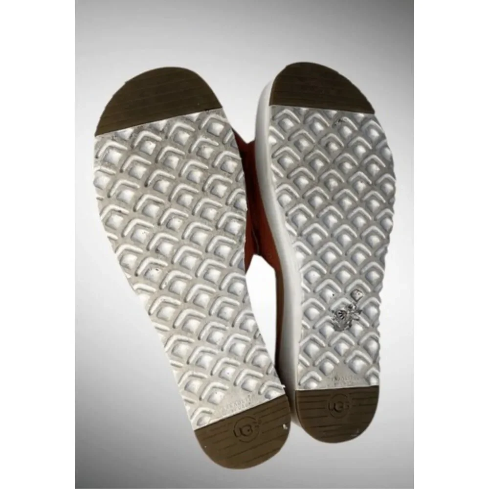 UGG Joan Vibrant Coral Clog Platfrom‎ Slid Sandals Women Size 9.5